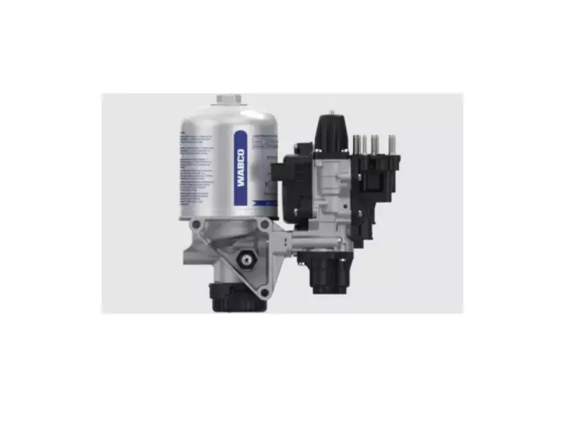 Air dryer, complete with valve