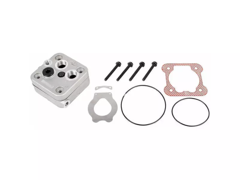 Cylinder head, compressor, complete