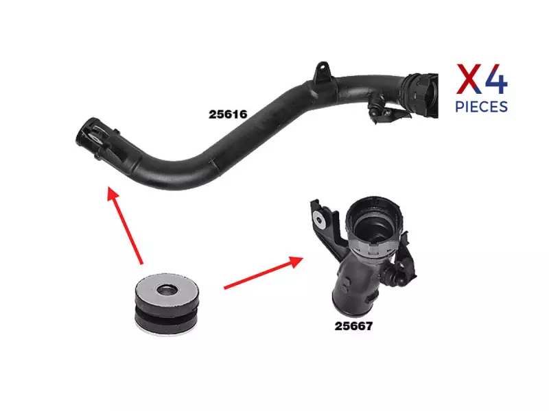 RADIATOR BOTTOM HOSE ( LH )