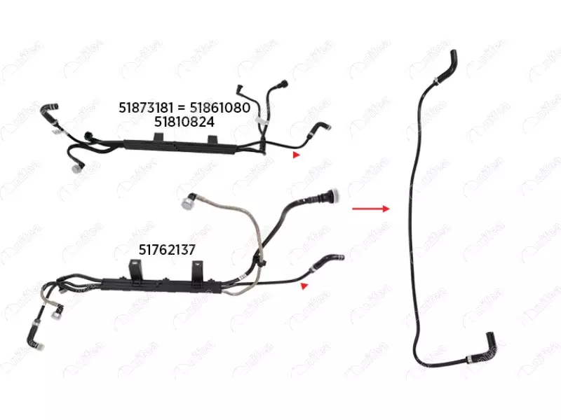 FUEL PIPE 
EXCLUDING BRACKET