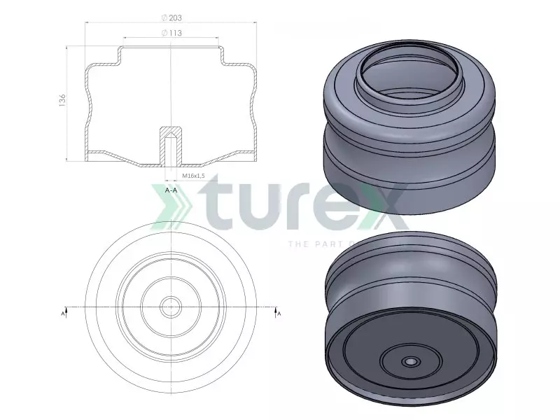 Tourismo Front Air Spring Piston