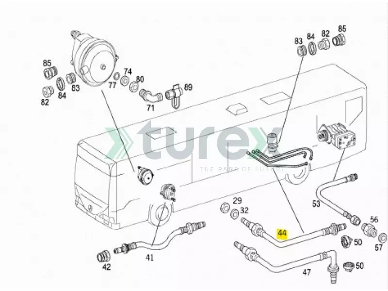 Brake Hose Mercedes Conecto, Citaro O530, S415, S416