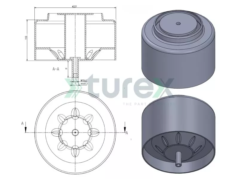 Isuzu Front Air Spring Lower Piston