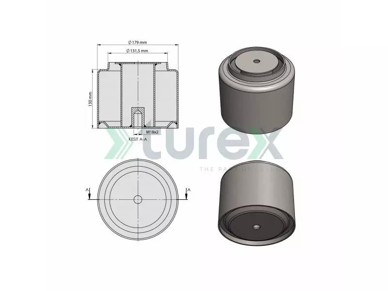 4882 Man Air Spring Lower Piston