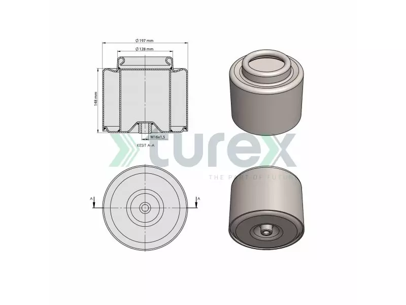 720 Air Spring Lower Piston