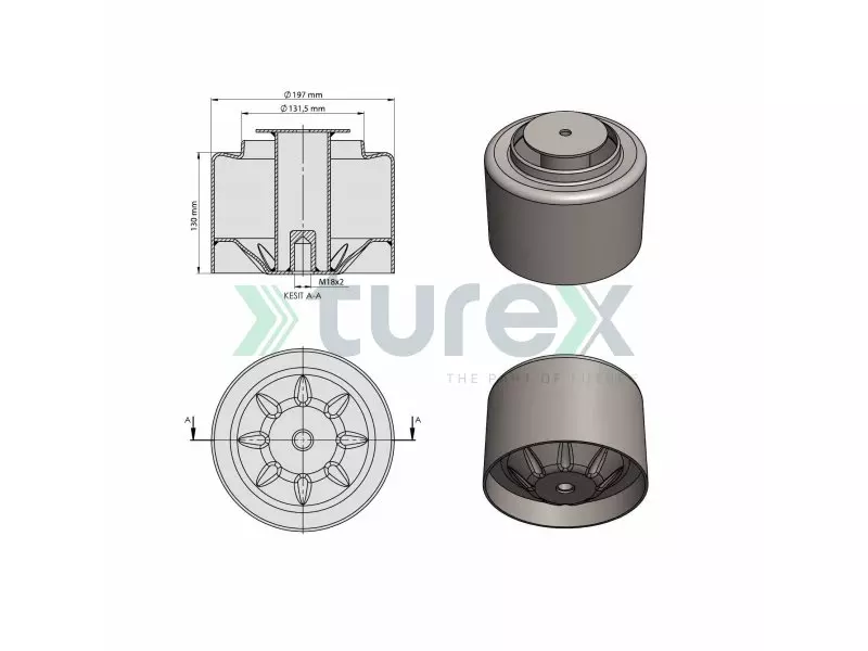 Man Air Spring Lower Piston