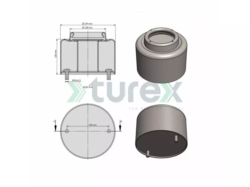 Man Air Spring Piston (3716)