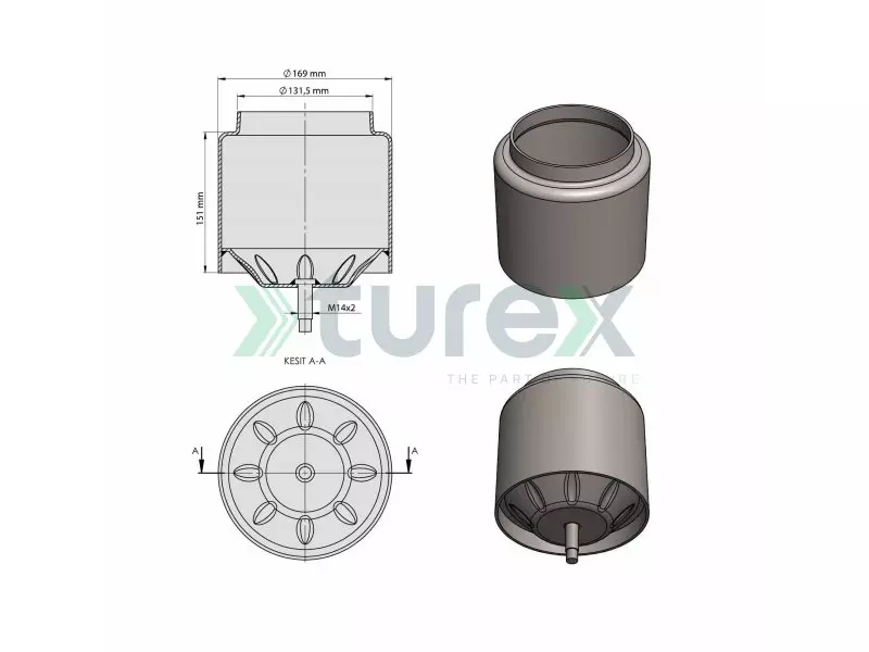Volvo Air Spring Lower Piston