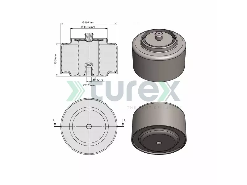 Volvo Air Spring Lower Piston