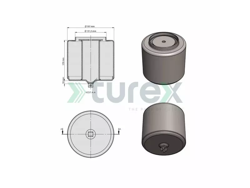Volvo Air Spring Lower Piston