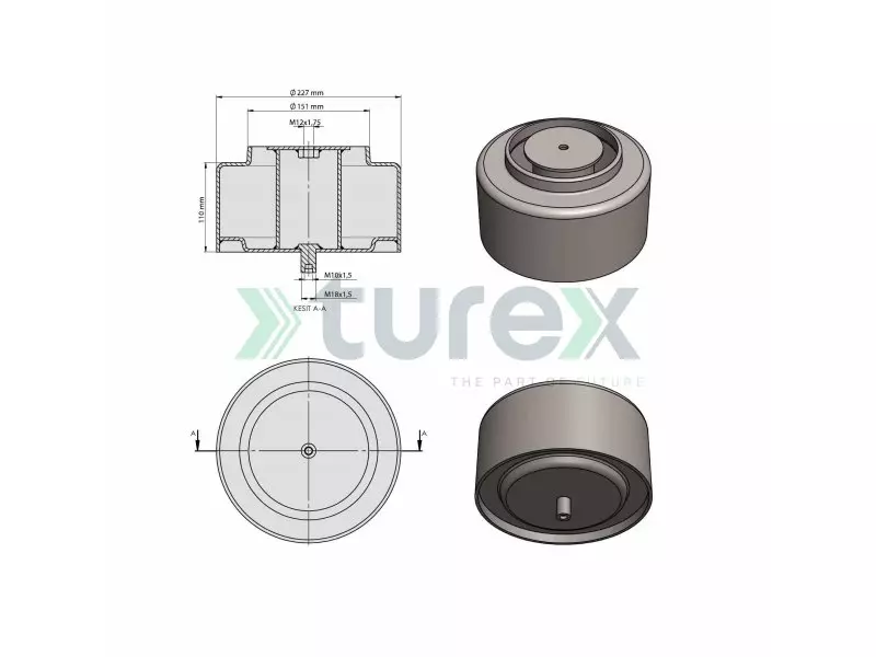 Volvo Air Spring Lower Piston