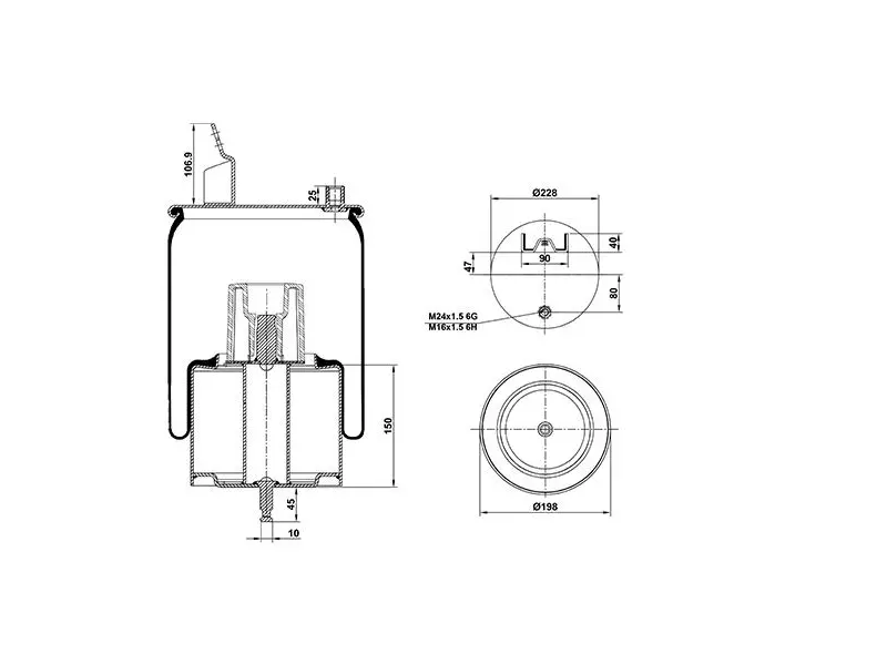 Air Spring Metal Piston
