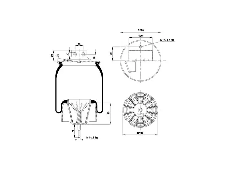 Air Spring Plastic Piston