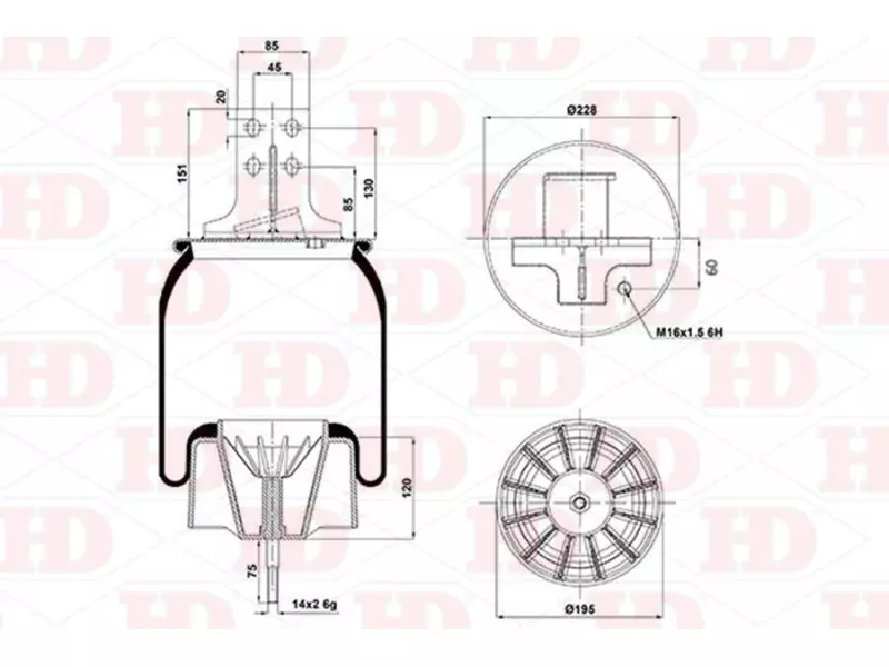 Air Spring Plastic Piston