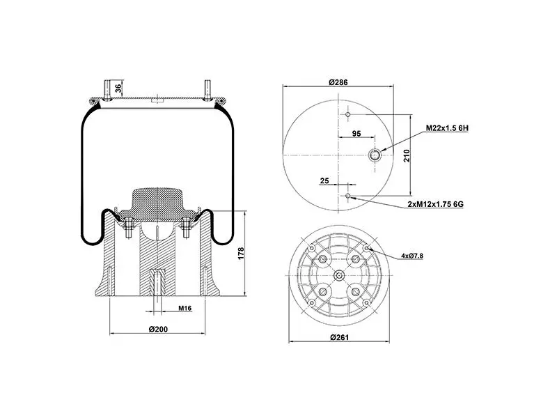Air Spring Plastic Piston
