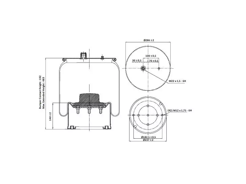 Air Spring Metal Piston