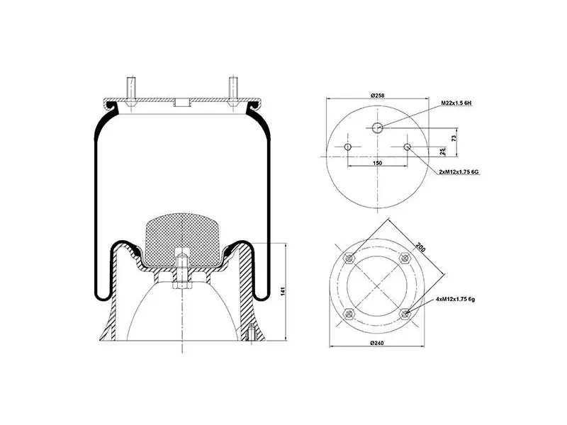 Air Spring Plastic Piston