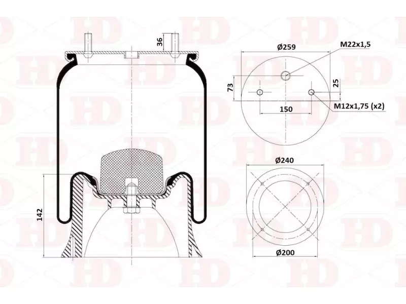 Air Spring Plastic Piston