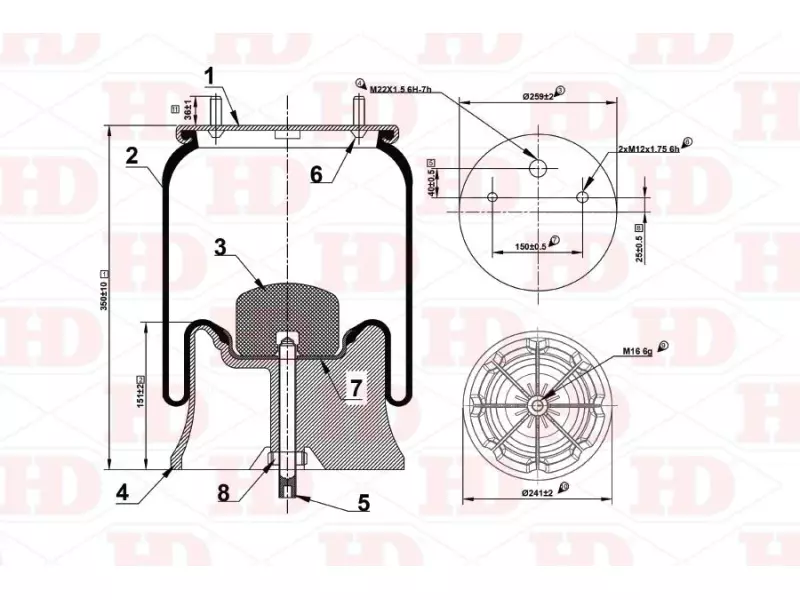Air Spring Plastic Piston
