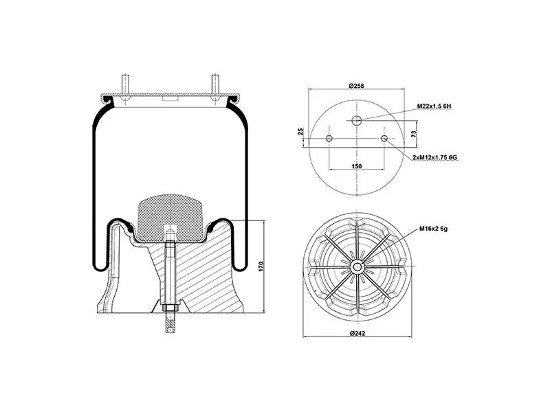 Air Spring Plastic Piston