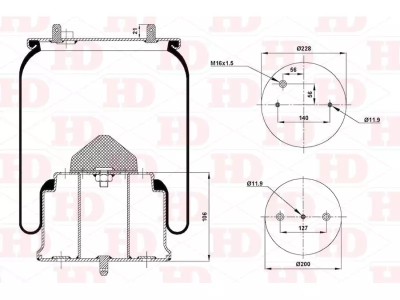 Air Spring Metal Piston
