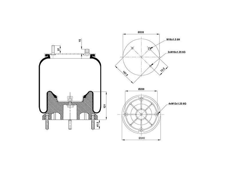 Air Spring Plastic Piston