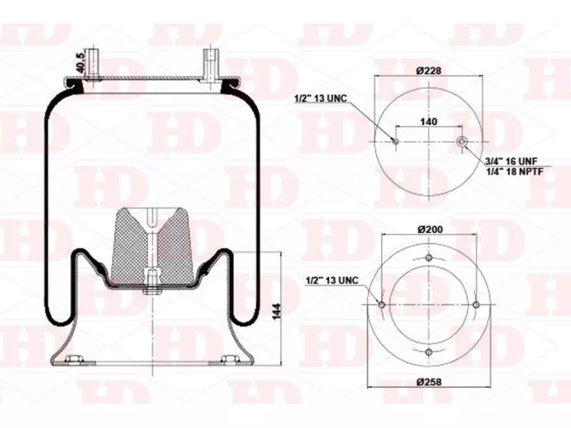 Air Spring Metal Piston