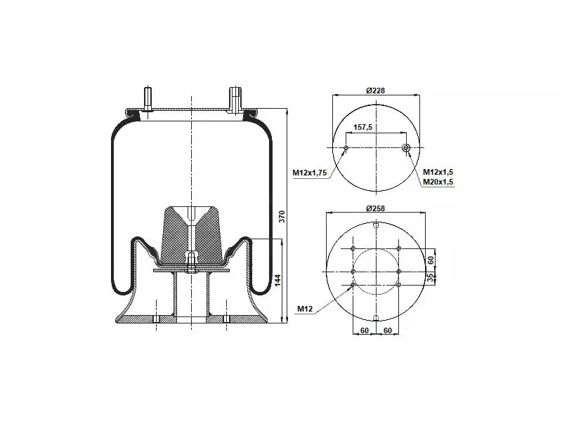 Air Spring Metal Piston