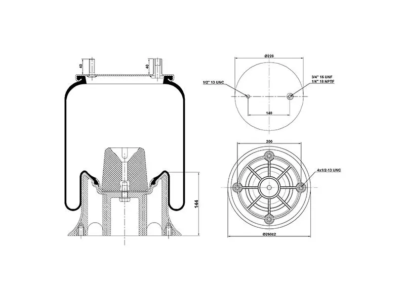 Air Spring Plastic Piston