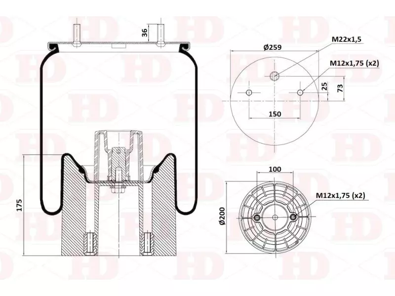 Air Spring Plastic Piston