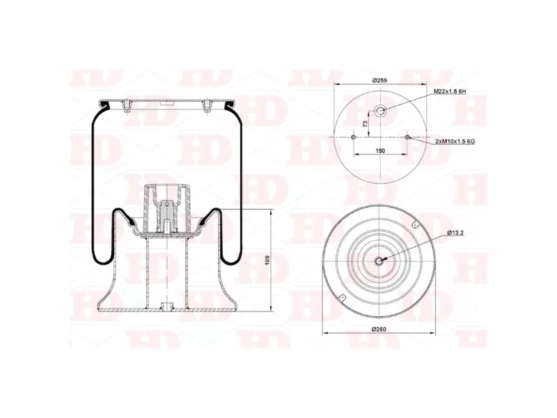 Air Spring Metal Piston