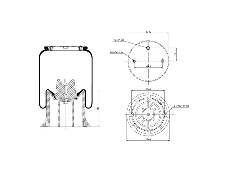 Air Spring Metal Piston