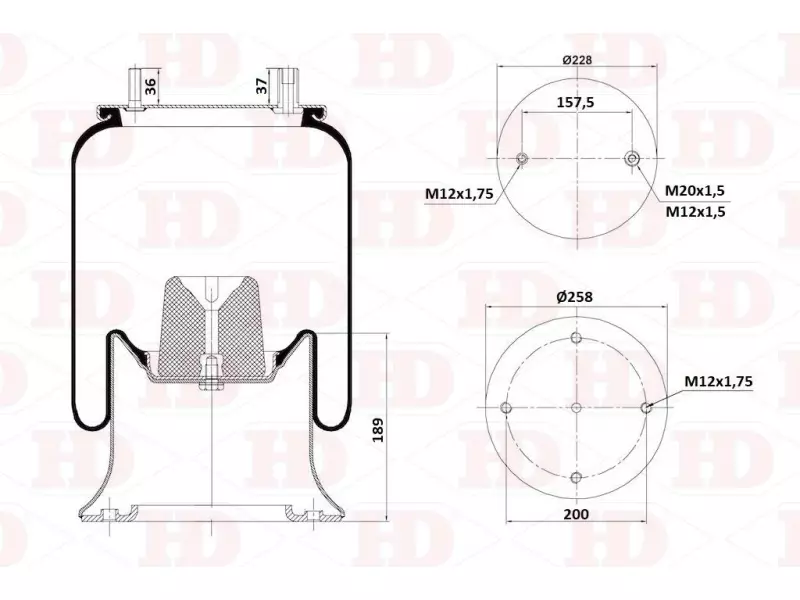 Air Spring Metal Piston