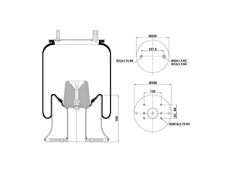 Air Spring Metal Piston