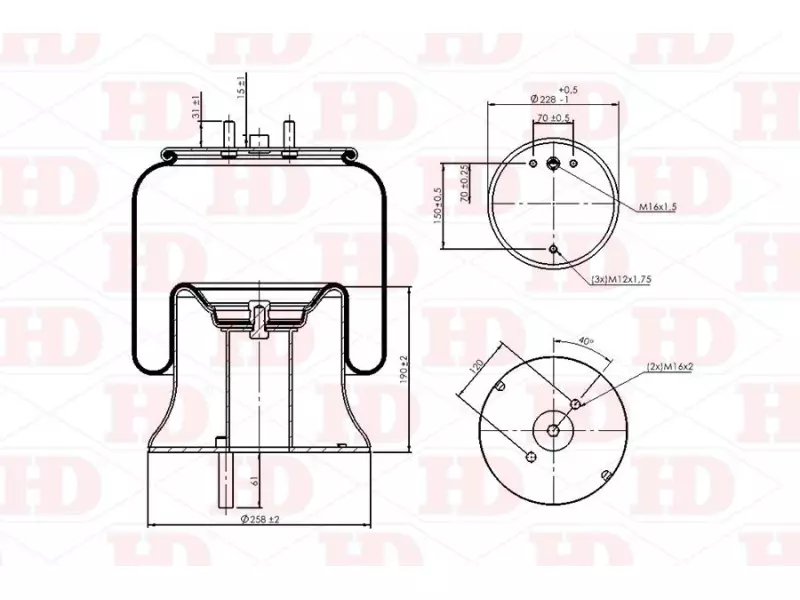 Air Spring Metal Piston