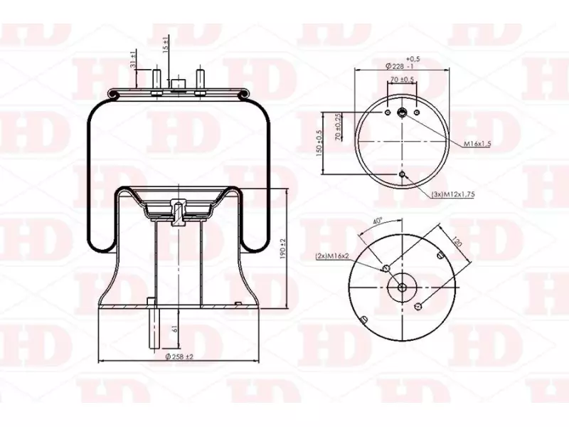 Air Spring Metal Piston