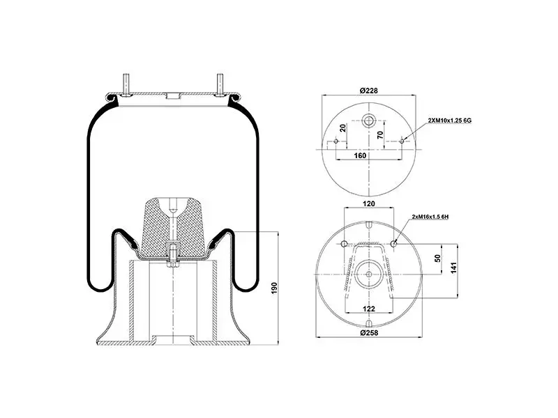 Air Spring Metal Piston