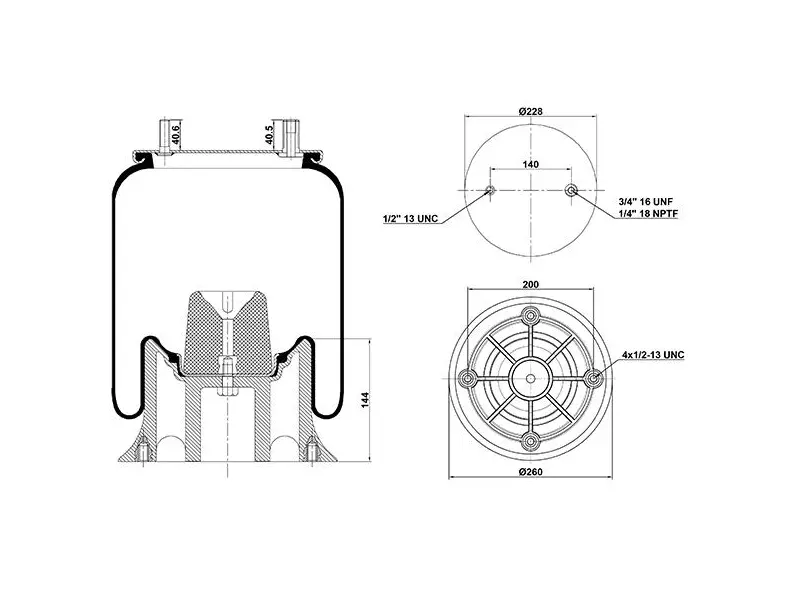 Air Spring Plastic Piston