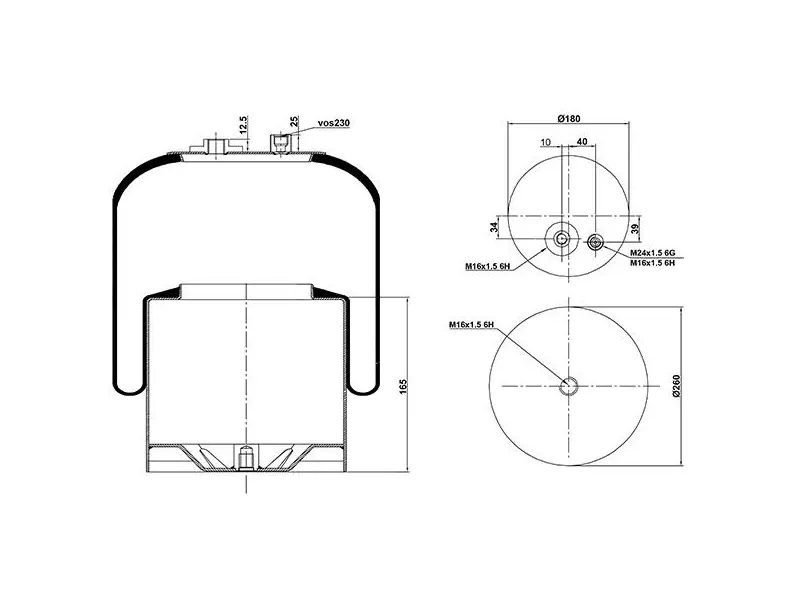 Air Spring Metal Piston
