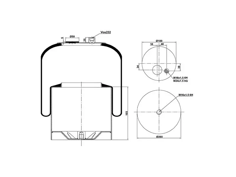 Air Spring Metal Piston