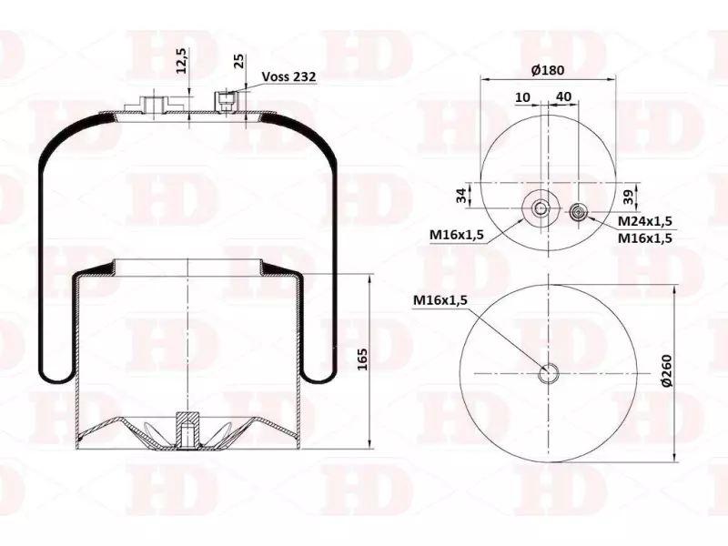 Air Spring Metal Piston