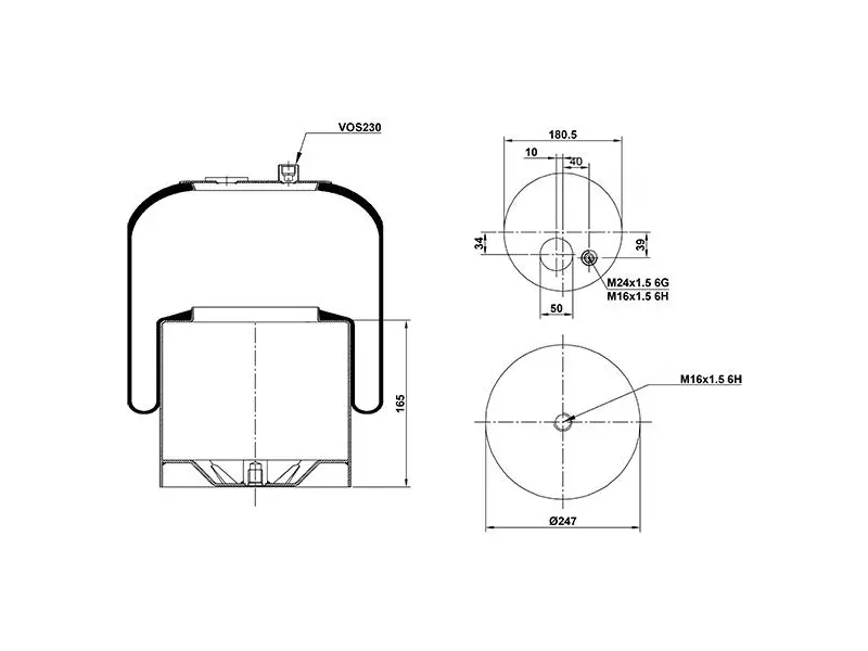 Air Spring Metal Piston