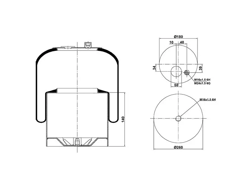 Air Spring Metal Piston
