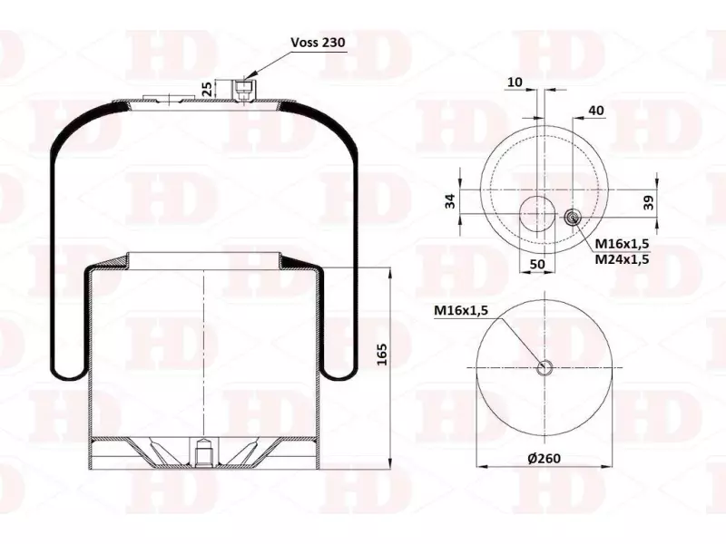 Air Spring Metal Piston