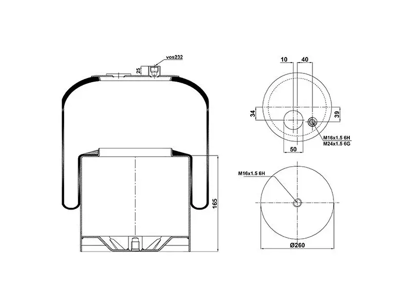 Air Spring Metal Piston