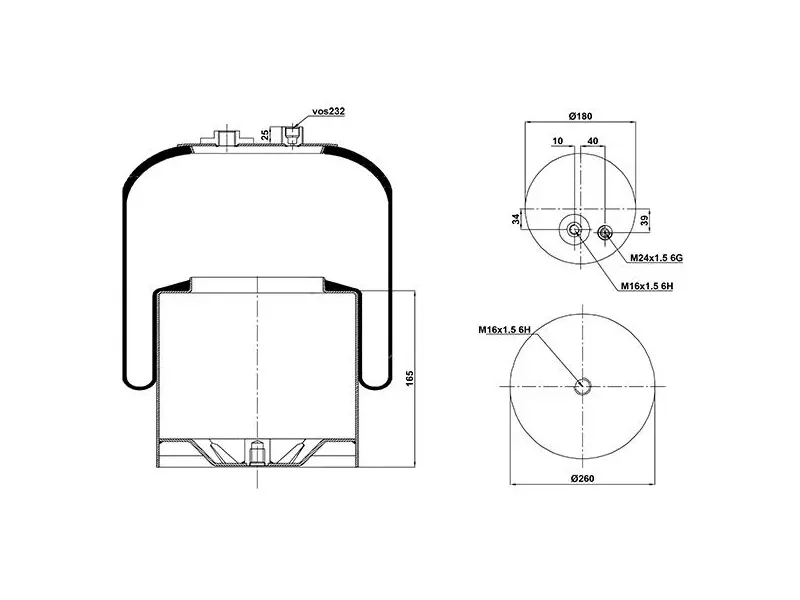 Air Spring Metal Piston