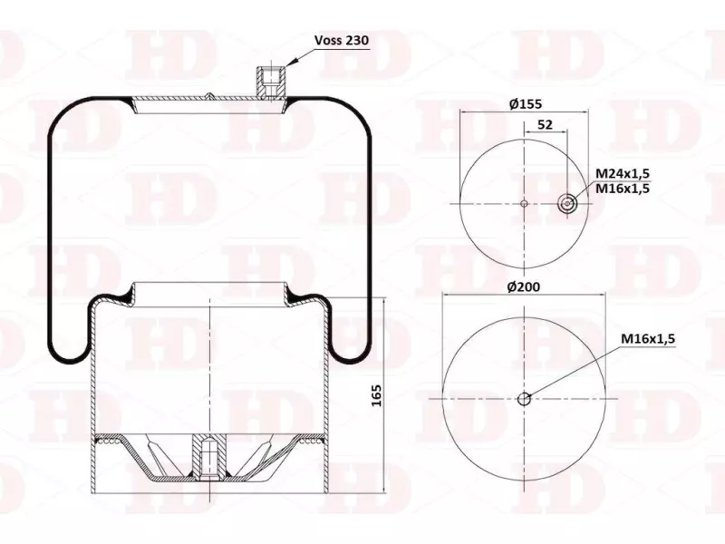 Air Spring Metal Piston