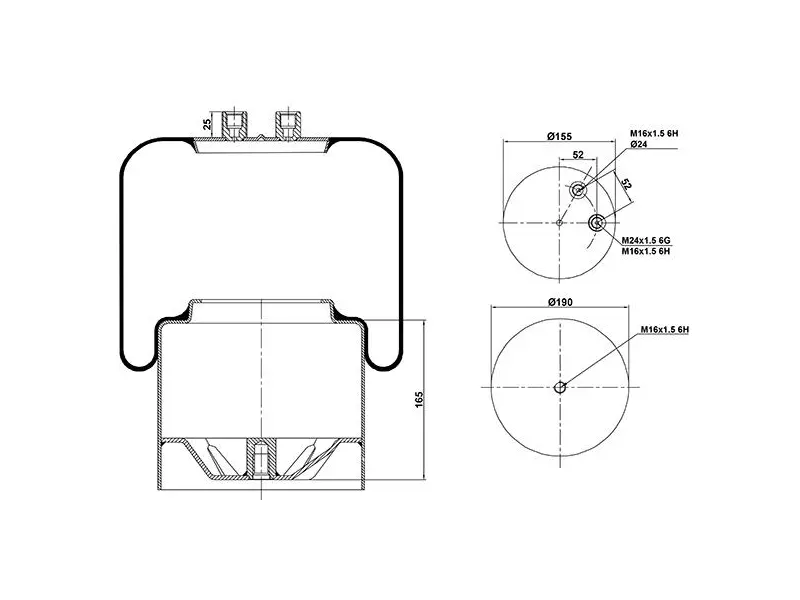 Air Spring Metal Piston