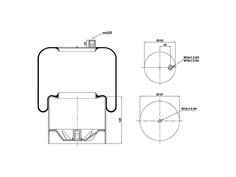 Air Spring Metal Piston