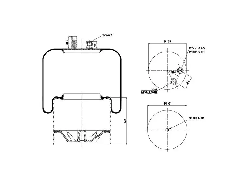 Air Spring Metal Piston